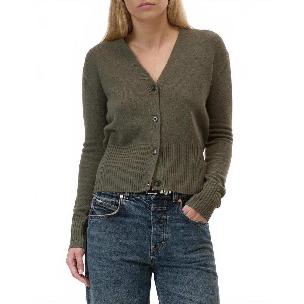 NEW CLOSED the v-neck sweater in dark green